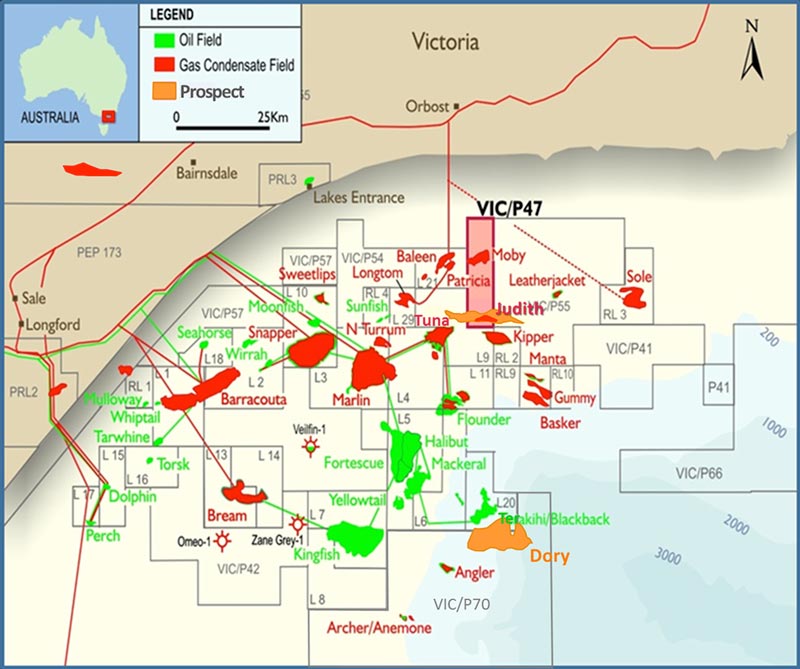 Offshore Gippsland Basin – Exploration Permit – Vic/P47 – Emperor Energy